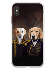 Funda personalizada para teléfono con 2 mascotas 'El Almirante y el Capitán'