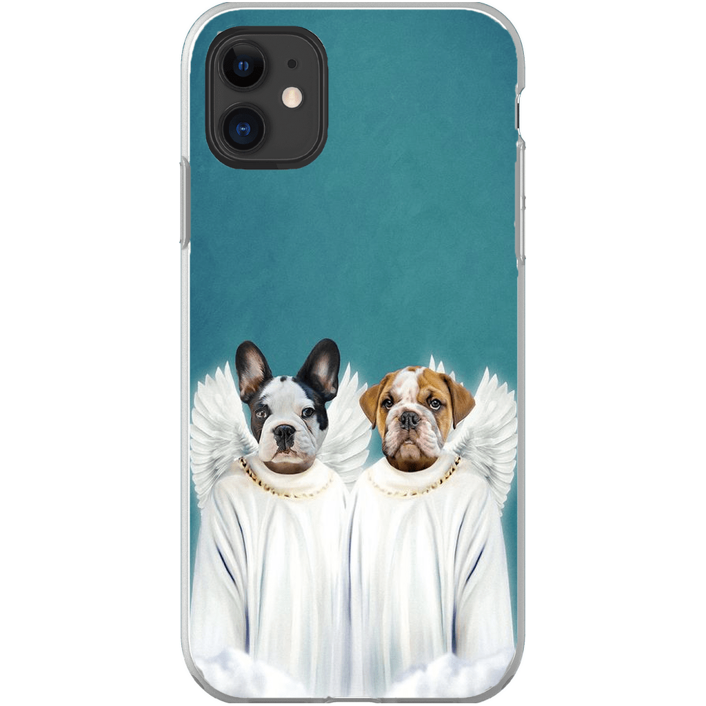 Funda para teléfono con mascotas personalizadas &#39;2 Ángeles&#39;