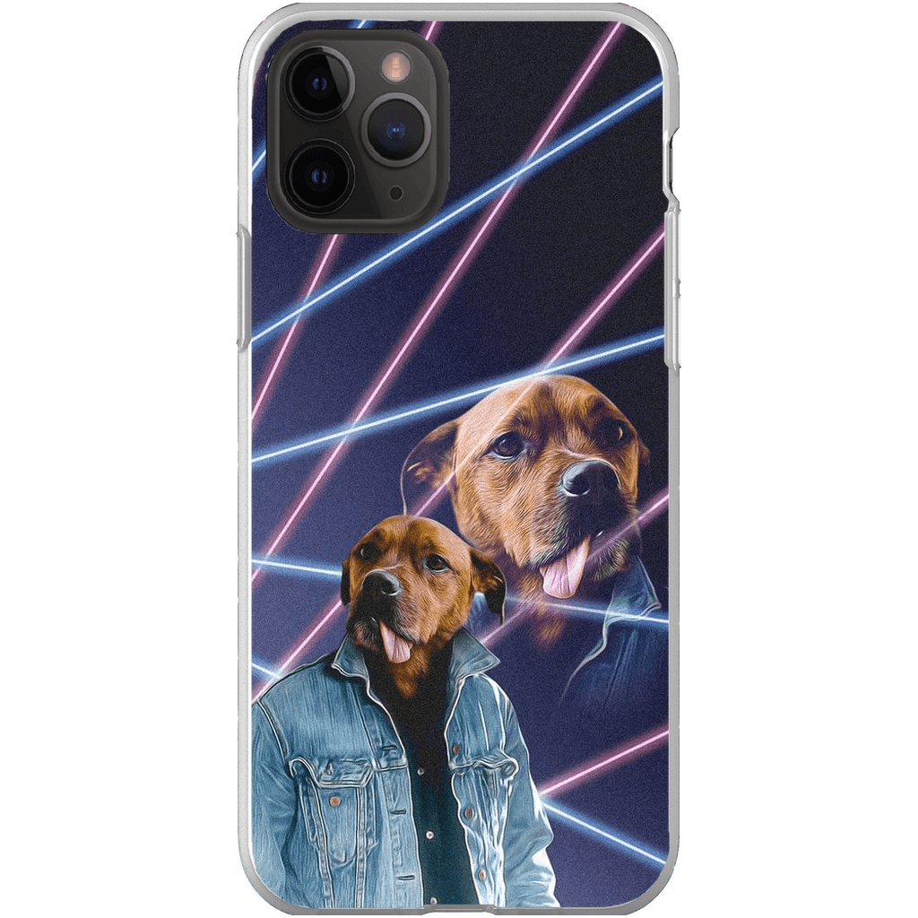 Funda personalizada para teléfono con mascota &#39;1980s Lazer Portrait&#39;