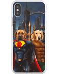 Funda personalizada para teléfono con 2 mascotas 'Superdog &amp; Aquadog'