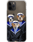 Funda personalizada para teléfono con 3 mascotas 'Los Marineros'