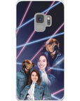 Funda para teléfono personalizada Lazer Portrait Pet (masculino)/humano (femenino) de los años 80