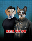 Rompecabezas personalizado de 2 mascotas 'Trailer Park Dogs'