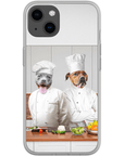 Funda personalizada para teléfono con 2 mascotas 'The Chefs'