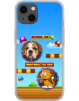 Funda de teléfono para mascotas personalizada con videojuego retro