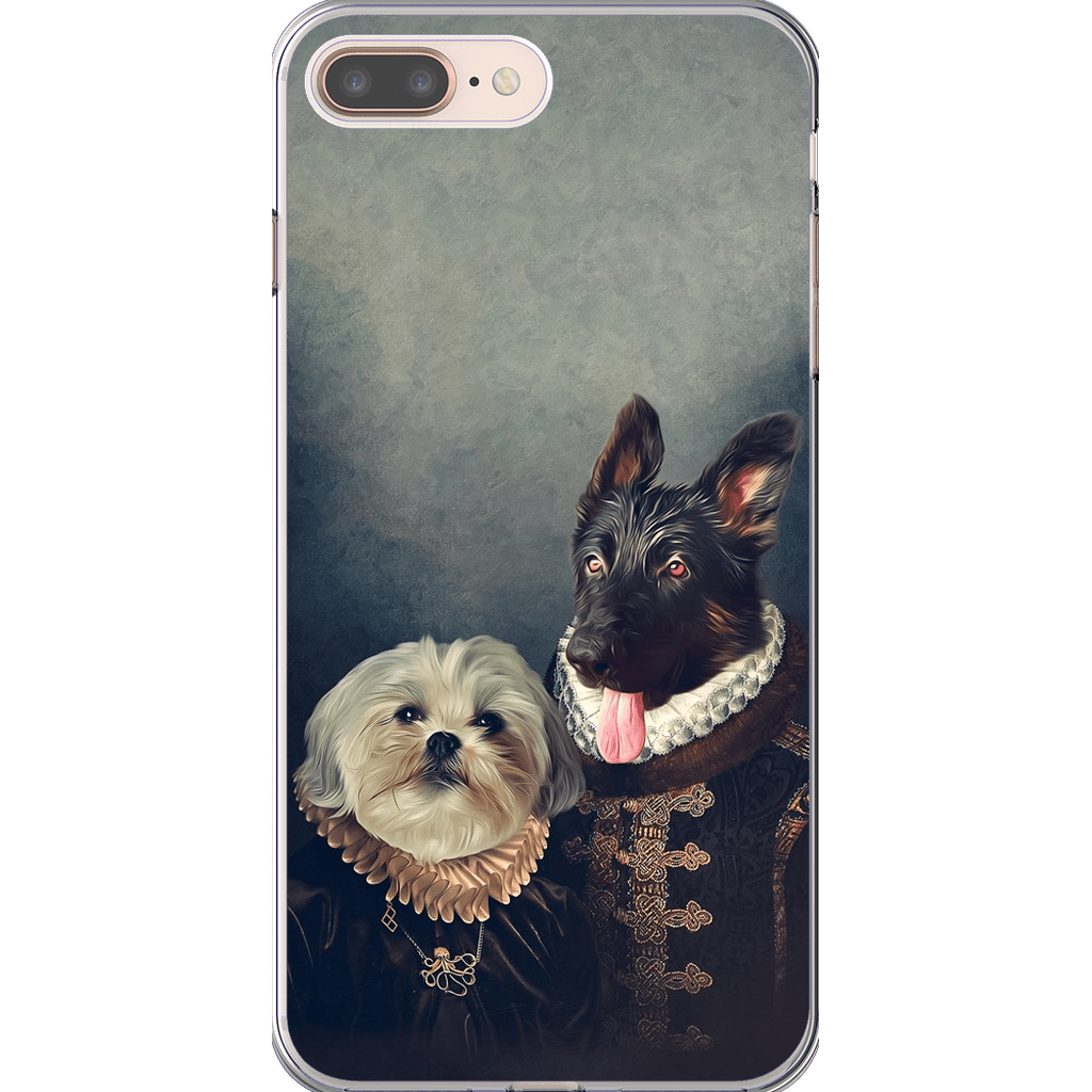 Funda personalizada para teléfono con 2 mascotas &#39;Duque y Duquesa&#39;