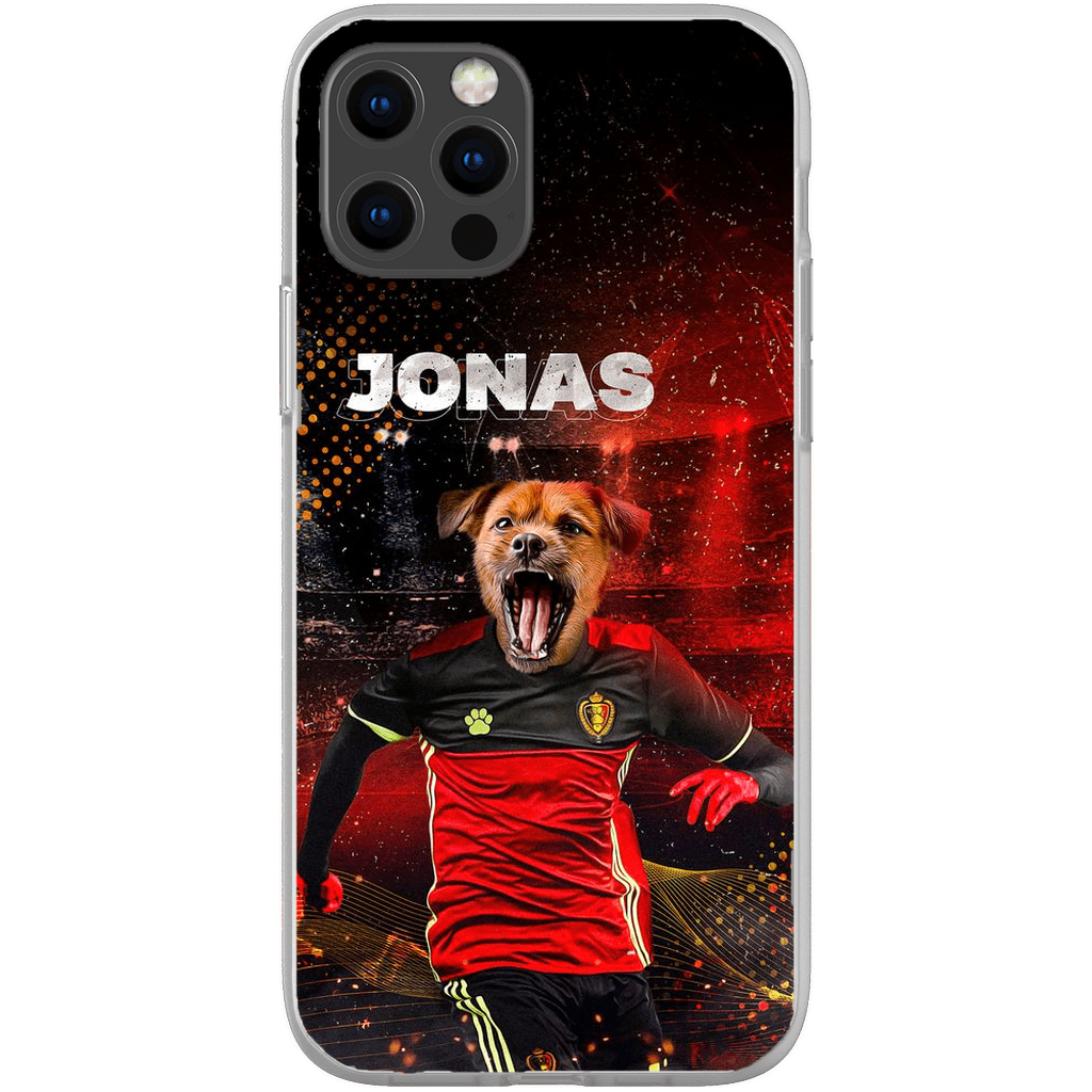 Funda para móvil personalizada &#39;Belgium Doggos Soccer&#39;