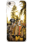 Funda personalizada para teléfono con 2 mascotas 'The Hunters'