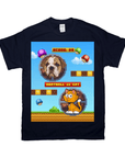 Camiseta personalizada para mascotas con videojuego retro