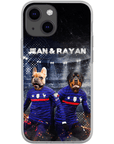 Funda personalizada para teléfono con 2 mascotas 'France Doggos'