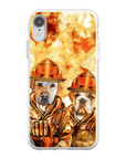 Funda personalizada para teléfono con 2 mascotas 'Los Bomberos'