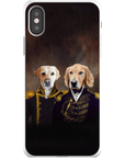 Funda personalizada para teléfono con 2 mascotas 'El Almirante y el Capitán'