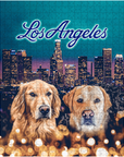 Puzzle personalizado de 2 mascotas 'Doggos de Los Ángeles'