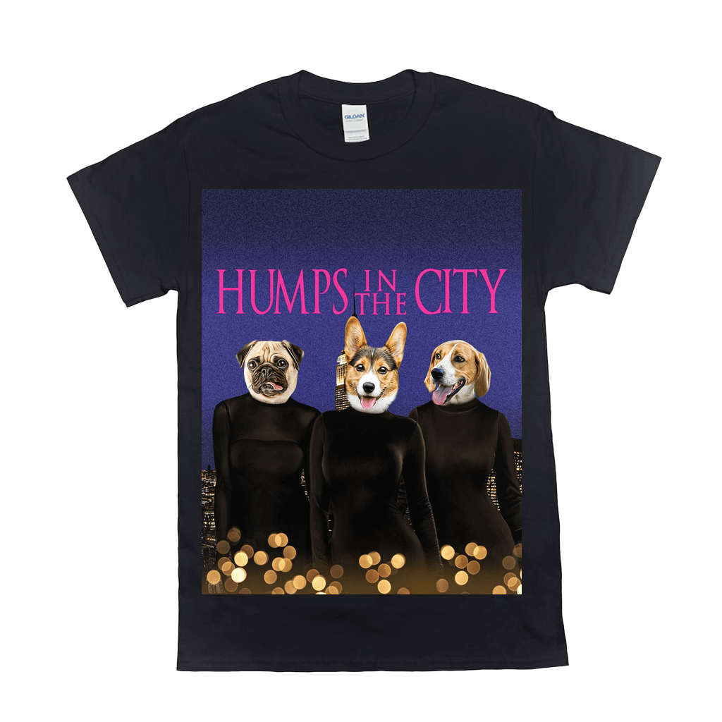 Camiseta personalizada con 3 mascotas &#39;Humps in the City&#39;