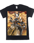 Camiseta personalizada con 2 mascotas 'Dogati Riders'