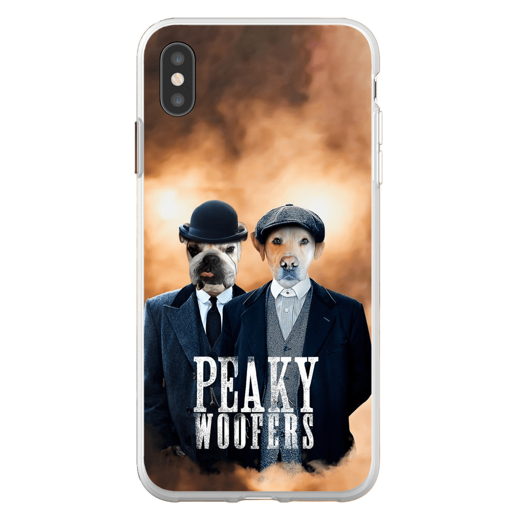 Funda personalizada para teléfono con 2 mascotas &#39;Peaky Woofers&#39;