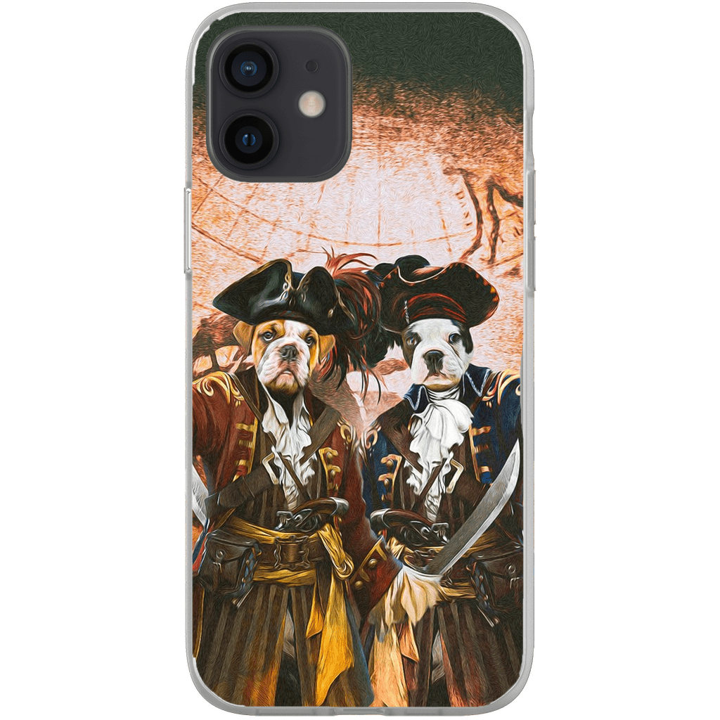 Funda personalizada para teléfono con 2 mascotas &#39;Los Piratas&#39;