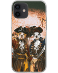 Funda personalizada para teléfono con 2 mascotas 'Los Piratas'