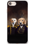 Funda personalizada para teléfono con 2 mascotas 'El Almirante y el Capitán'