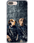 Funda personalizada para teléfono con 2 mascotas 'The Navy Veterans'