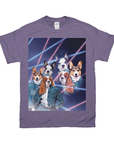 Camiseta personalizada con 3 mascotas 'Lazer Portrait (hembras) de los años 80' 