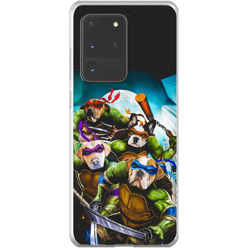 Funda personalizada para teléfono con 4 mascotas &#39;Teenage Mutant Ninja Doggos&#39;