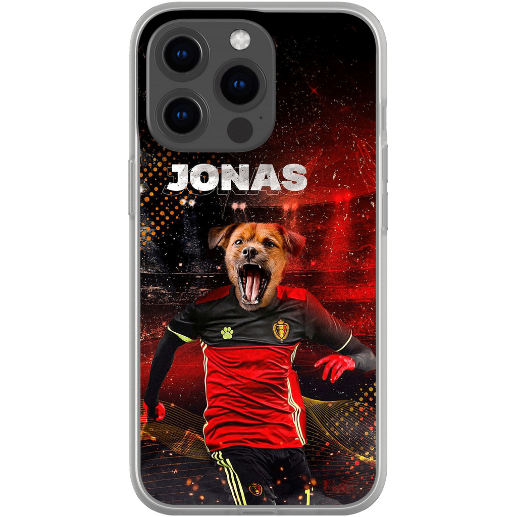 Funda para móvil personalizada &#39;Belgium Doggos Soccer&#39;