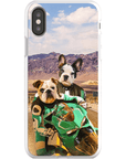 Funda personalizada para teléfono con 2 mascotas 'Kawadawgi Riders'