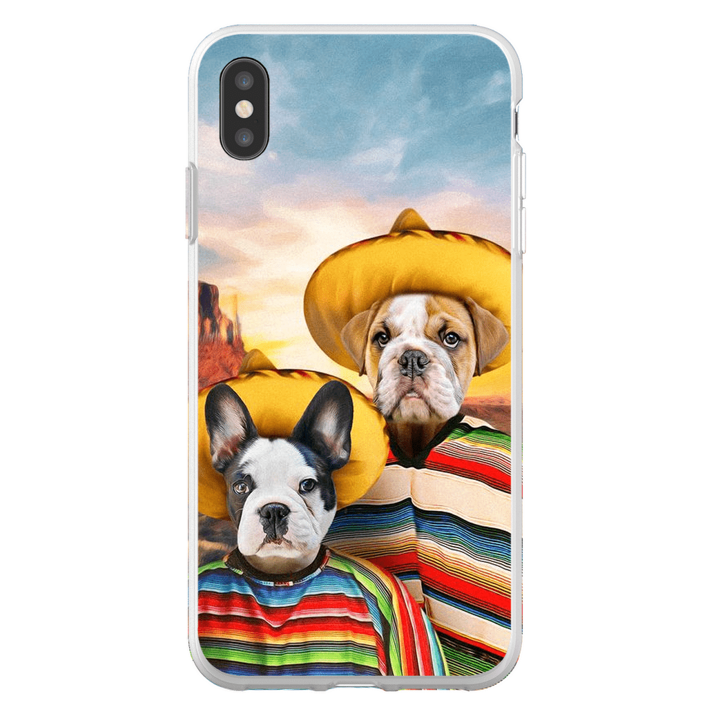 &#39;2 Amigos&#39; Funda personalizada para teléfono con 2 mascotas