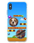 Funda de teléfono para mascotas personalizada con videojuego retro