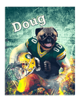 Lienzo personalizado para mascotas 'Green Bay Doggos'