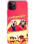 Funda personalizada para teléfono con 2 mascotas 'Paw Watch 1991'