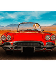 Lienzo personalizado para mascotas 'The Classic Paw-Vette'