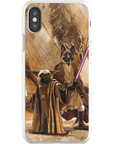 Funda personalizada para teléfono con 2 mascotas 'Yodogg &amp; Jedi-Doggo'