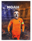 Manta personalizada para mascotas 'Holland Doggos Soccer'