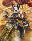 Puzzle personalizado de 2 mascotas 'Dogati Riders'