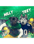 Póster Personalizado para 2 mascotas 'Notre Dame Doggos'