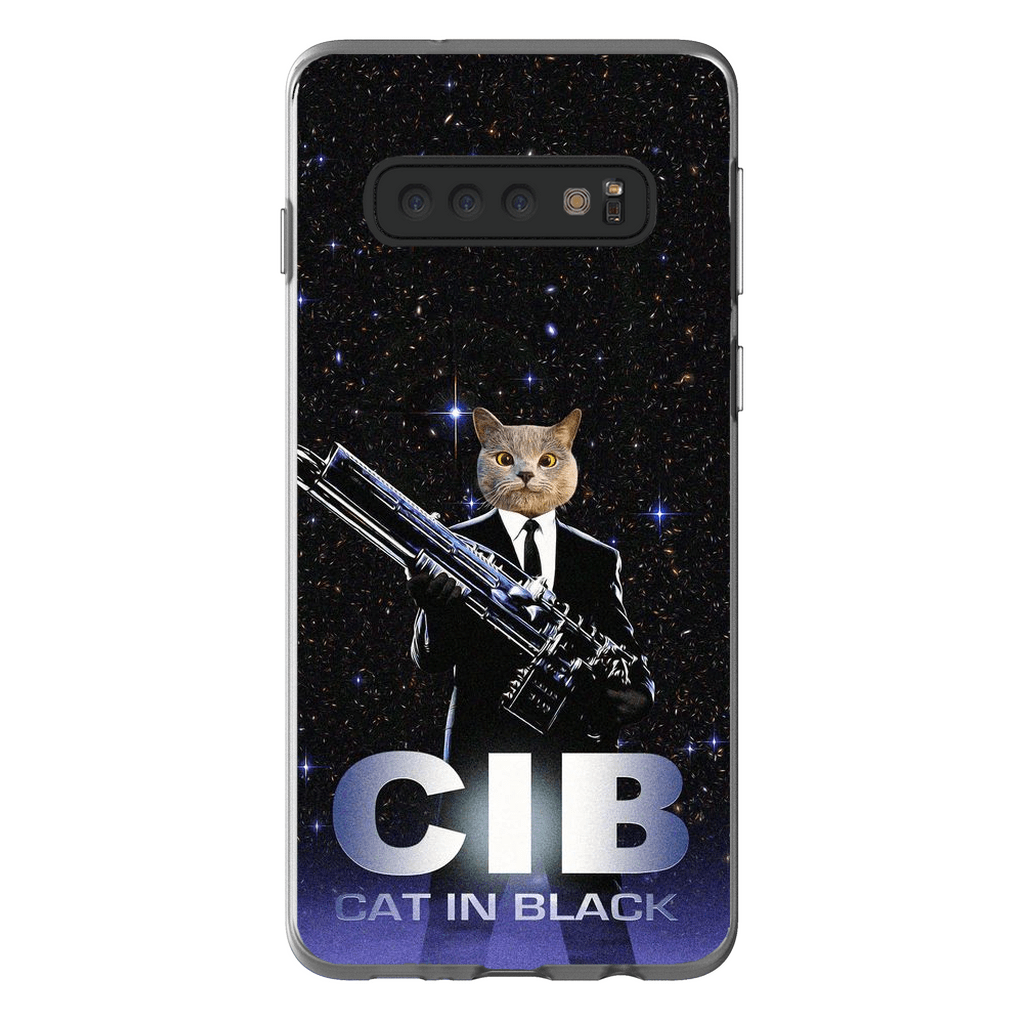 Funda para móvil personalizada &#39;Gato de negro&#39;