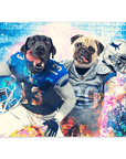 Póster Personalizado para 2 mascotas 'Detroit Doggos'