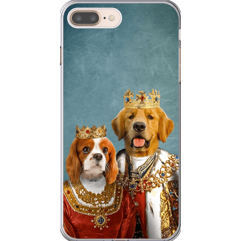 Funda para móvil personalizada con 2 mascotas &#39;Rey y Reina&#39;