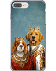 Funda para móvil personalizada con 2 mascotas 'Rey y Reina'