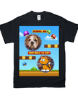 Camiseta personalizada para mascotas con videojuego retro