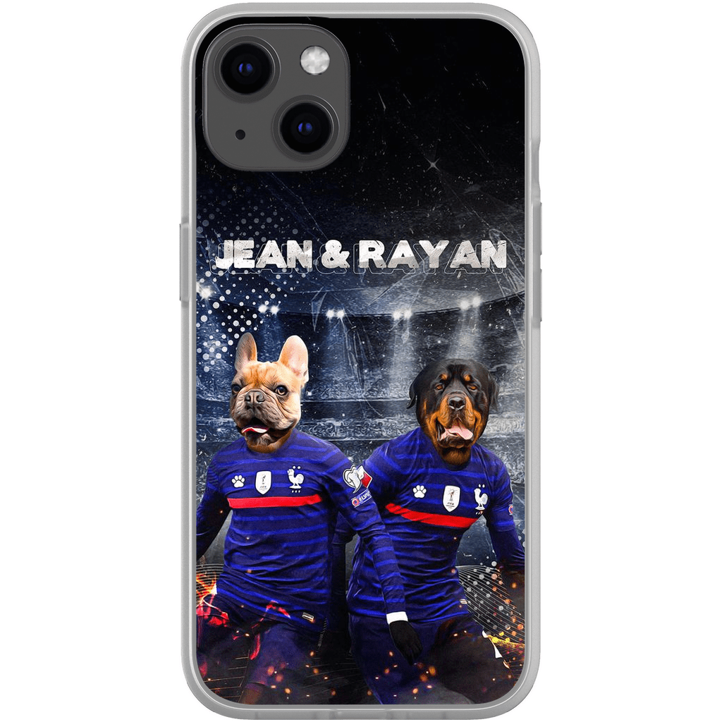 Funda personalizada para teléfono con 2 mascotas &#39;France Doggos&#39;