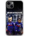 Funda personalizada para teléfono con 2 mascotas 'France Doggos'