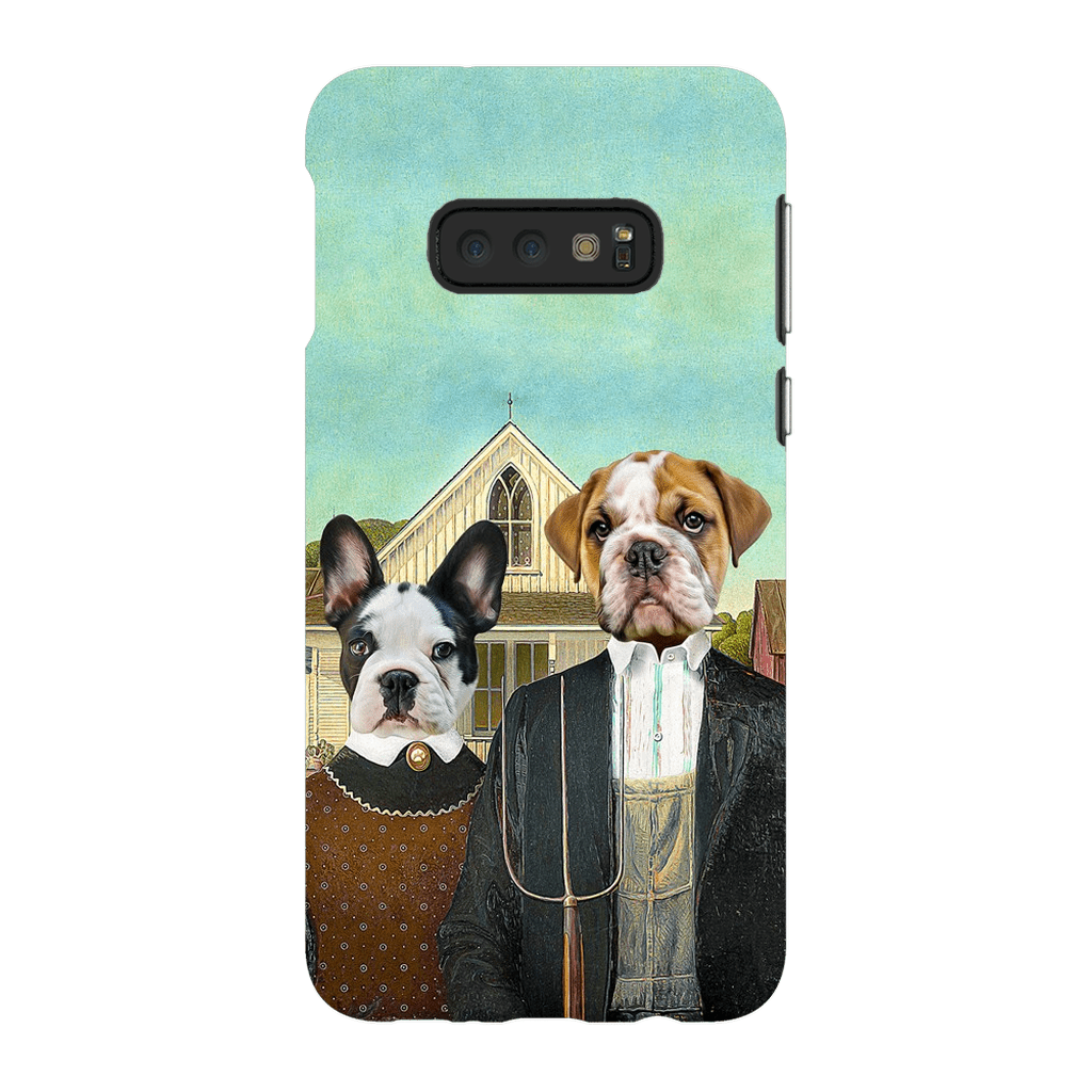 Funda personalizada para teléfono con 2 mascotas &#39;American Pawthic&#39;