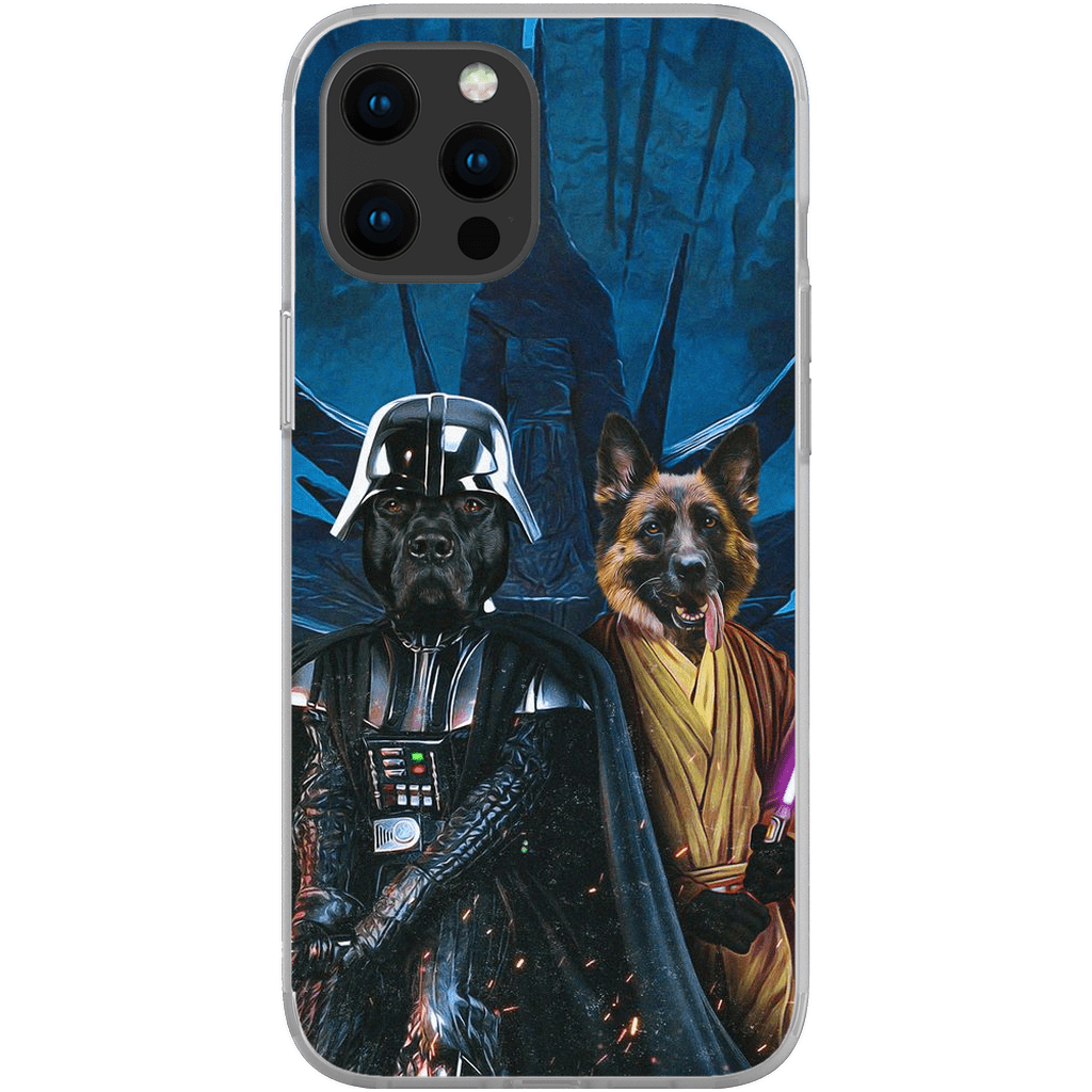 Funda personalizada para teléfono con 2 mascotas &#39;Darth Woofer &amp;amp; Jedi-Doggo&#39;