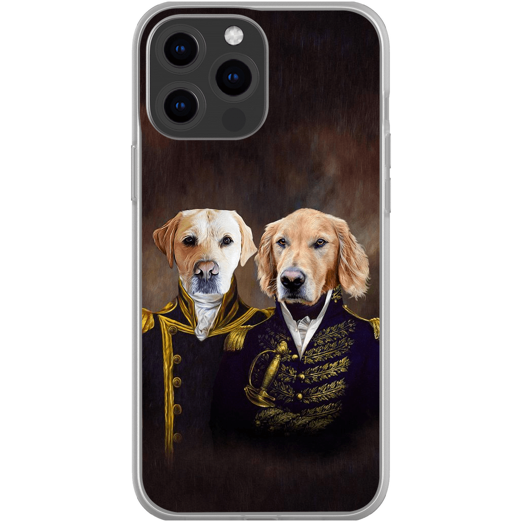 Funda personalizada para teléfono con 2 mascotas &#39;El Almirante y el Capitán&#39;