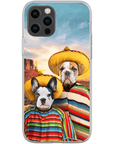 '2 Amigos' Funda personalizada para teléfono con 2 mascotas