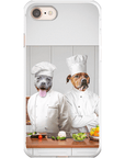 Funda personalizada para teléfono con 2 mascotas 'The Chefs'