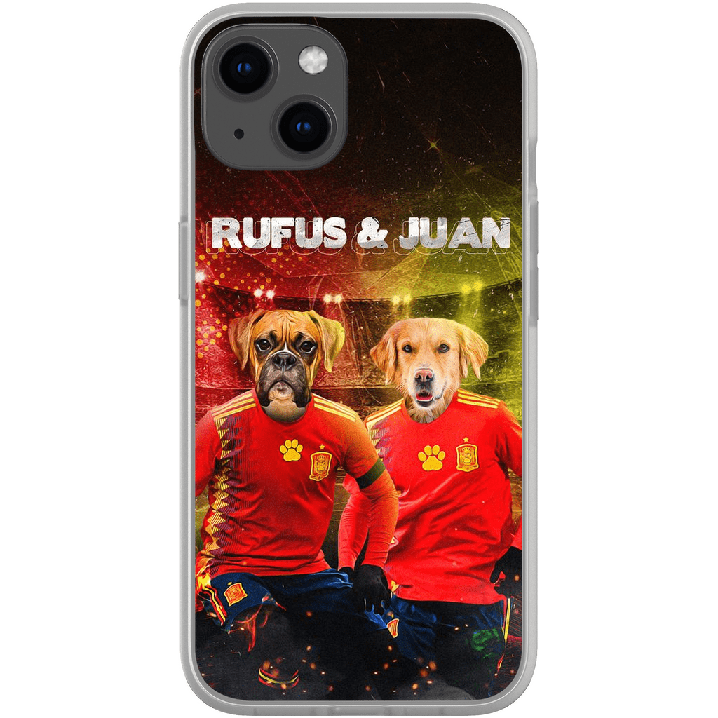 &#39;Spain Doggos&#39; Funda personalizada para teléfono con 2 mascotas